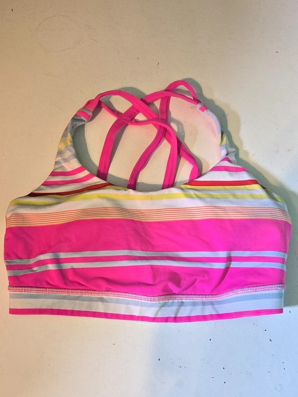 Lululemon Free To Be Bra Striped Pink